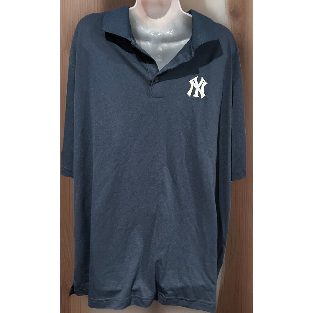 Antigua New York Yankees Golf Polo Shirt XL MLB Navy NY Embroidered Baseball
